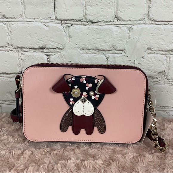 SOLD! NWT Kate Spade Floral Pup Crossbody Bag - Picture 2 of 10